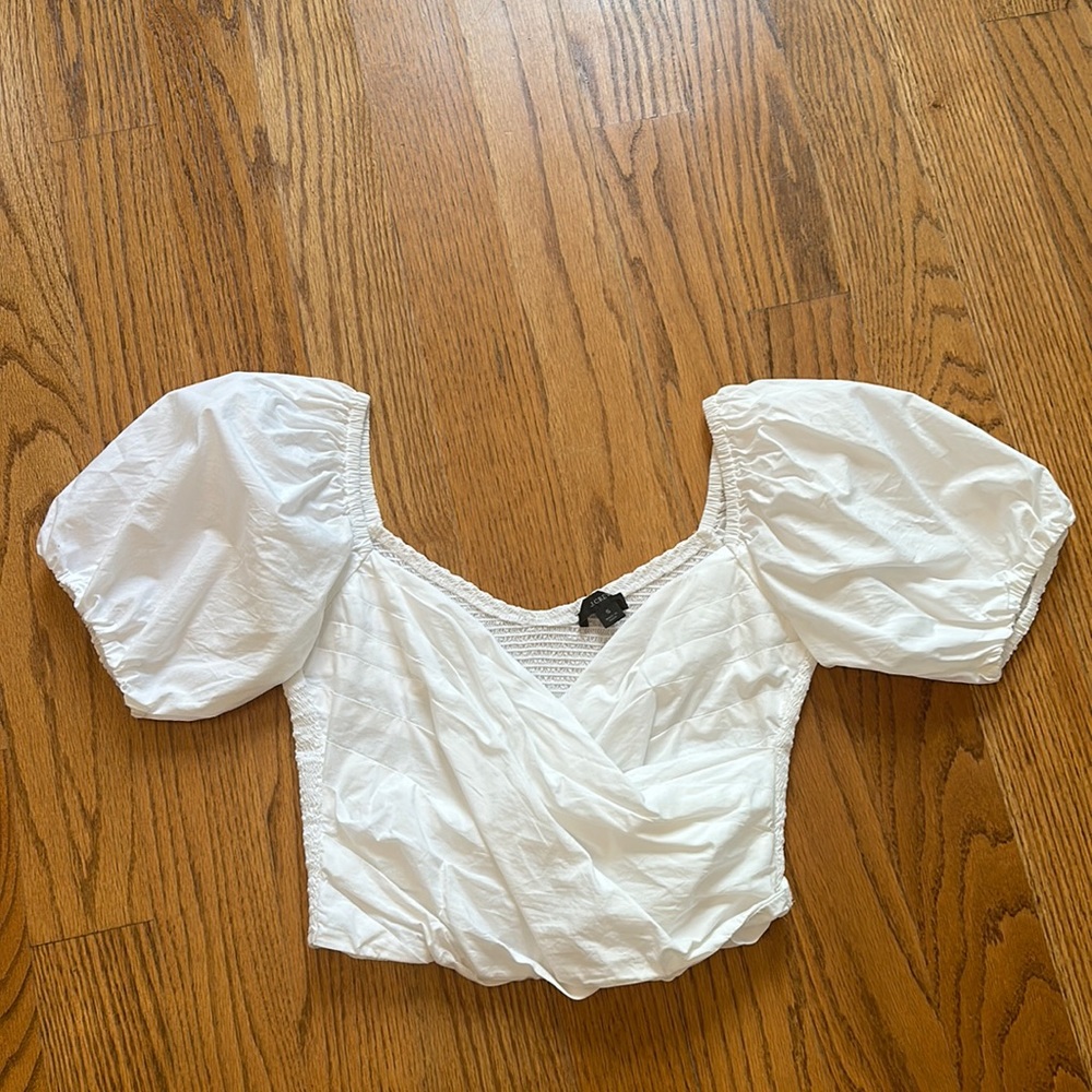 J Crew white crop top